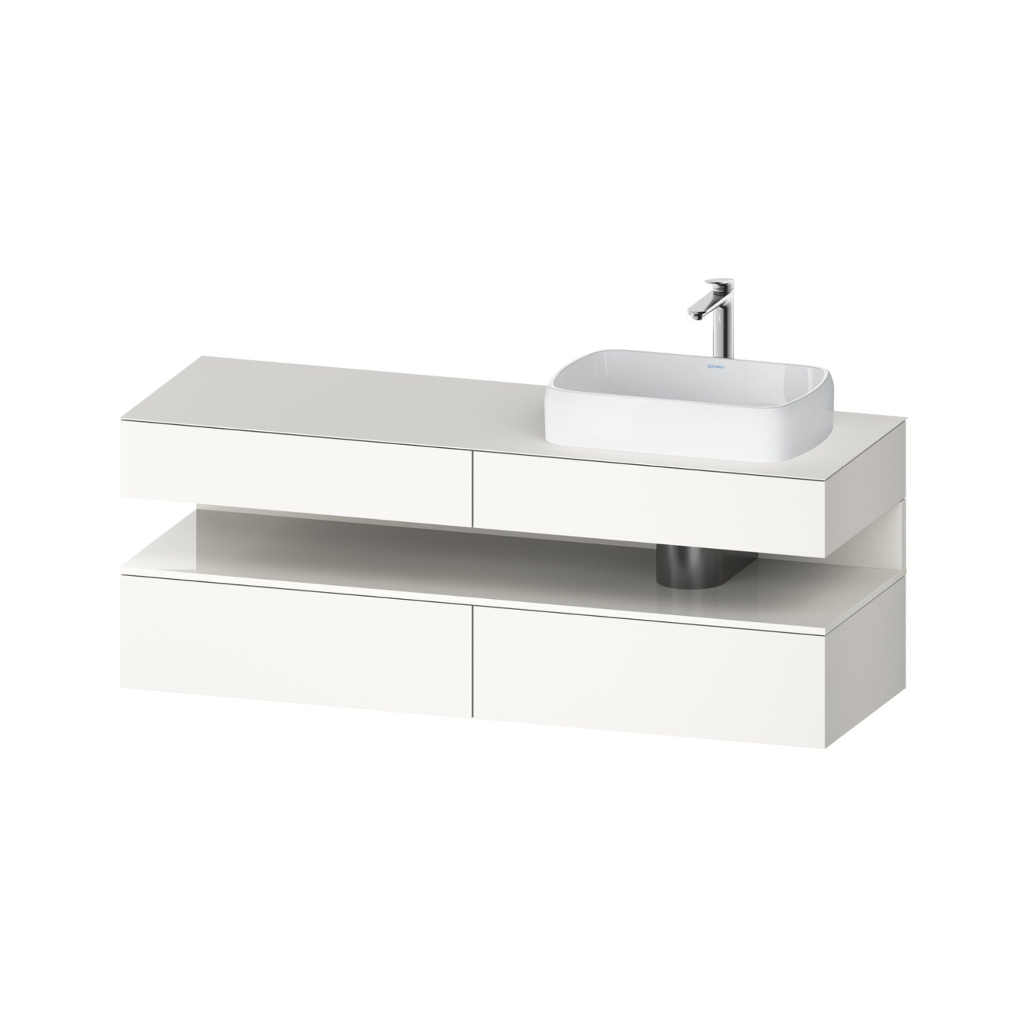 Duravit Waschtischunterschrank Qatego 160x55x60cm, w hgl/we m, Pl, B r, B