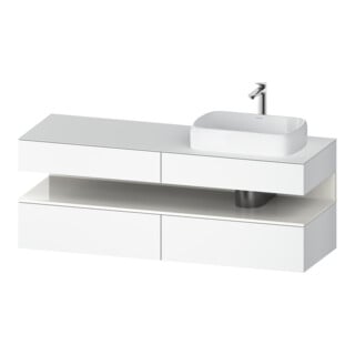 Duravit Waschtischunterschrank Qatego 160x55x60cm, w hgl/we m, Pl, Beck. re