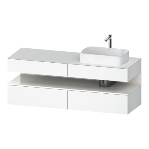Duravit Waschtischunterschrank Qatego 160x55x60cm, w hgl/we m, Pl, Beck. re