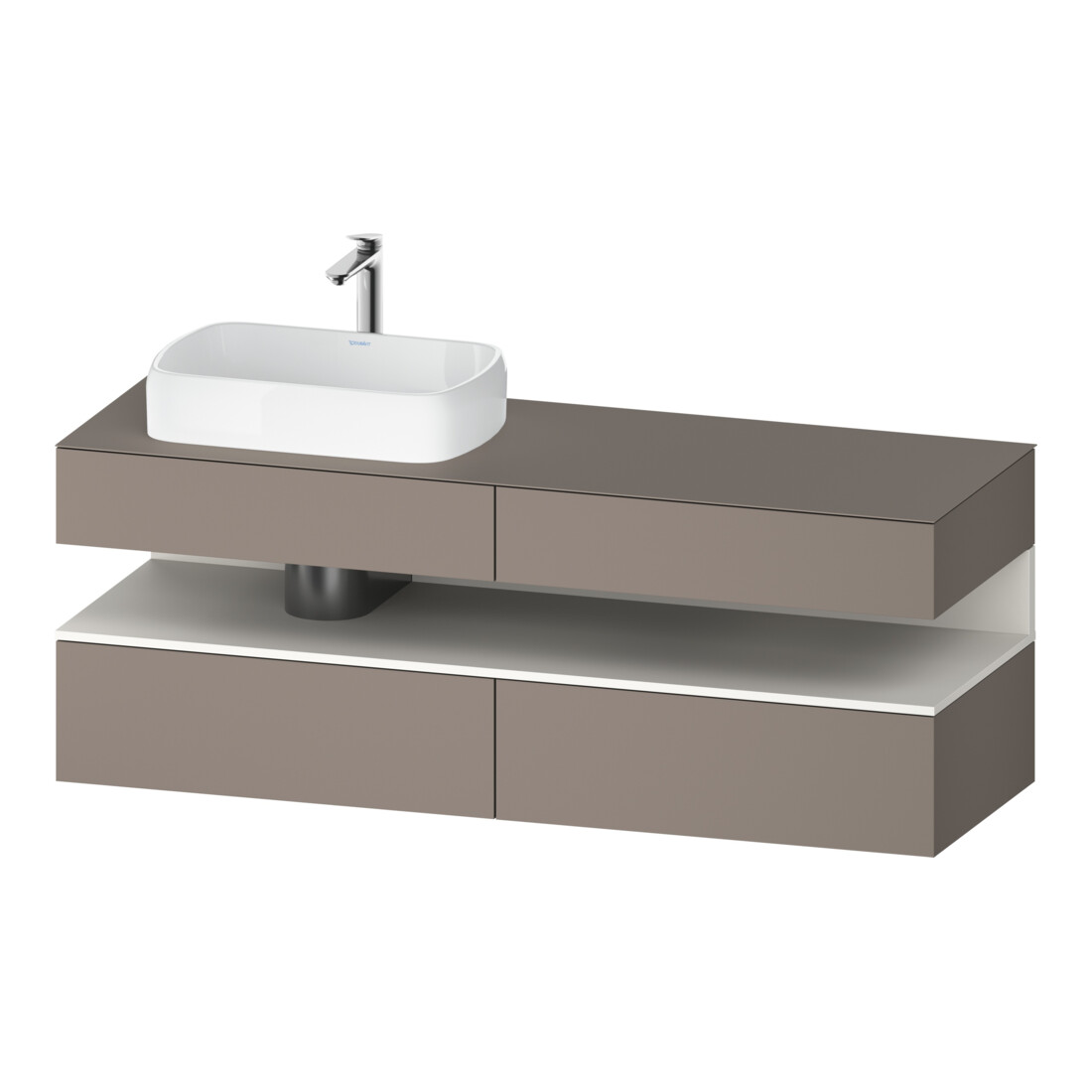Duravit Waschtischunterschrank Qatego 160x55x60cm, w m/ba m, Pl, Beck. li