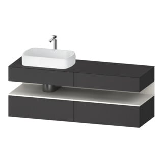 Duravit Waschtischunterschrank Qatego 160x55x60cm, w m/Gr m, Pl, B l, Nischenb