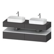 Duravit Waschtischunterschrank Qatego 160x55x60cm, w m/Gr m, Pl, Beck. beids.