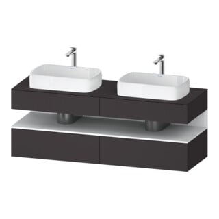 Duravit Waschtischunterschrank Qatego 160x55x60cm, w m/Gr m, Pl, Beck. beids.