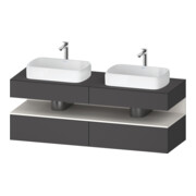 Duravit Waschtischunterschrank Qatego 160x55x60cm, w m/Gr m, Pl, Beck. beids.