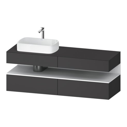 Duravit Waschtischunterschrank Qatego 160x55x60cm, w m/Gr m, Pl, Beck. li