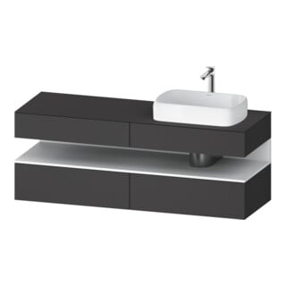 Duravit Waschtischunterschrank Qatego 160x55x60cm, w m/Gr m, Pl, Beck. re
