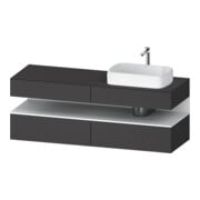 Duravit Waschtischunterschrank Qatego 160x55x60cm, w m/Gr m, Pl, Beck. re