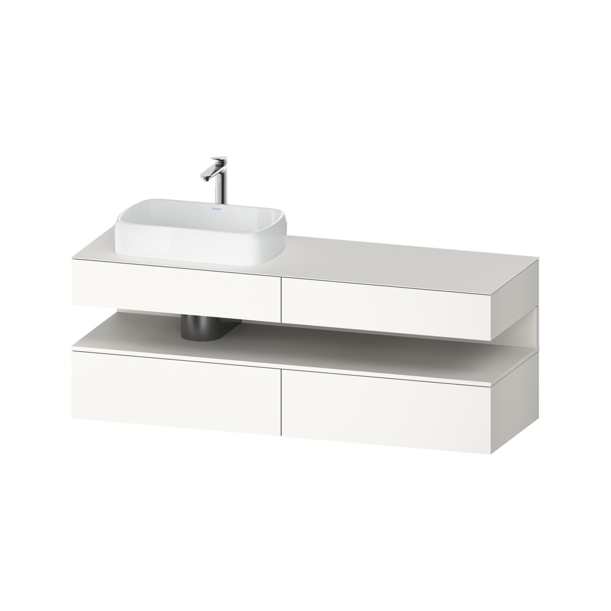 Duravit Waschtischunterschrank Qatego 160x55x60cm, w m, Konsolenpl., Beck. li