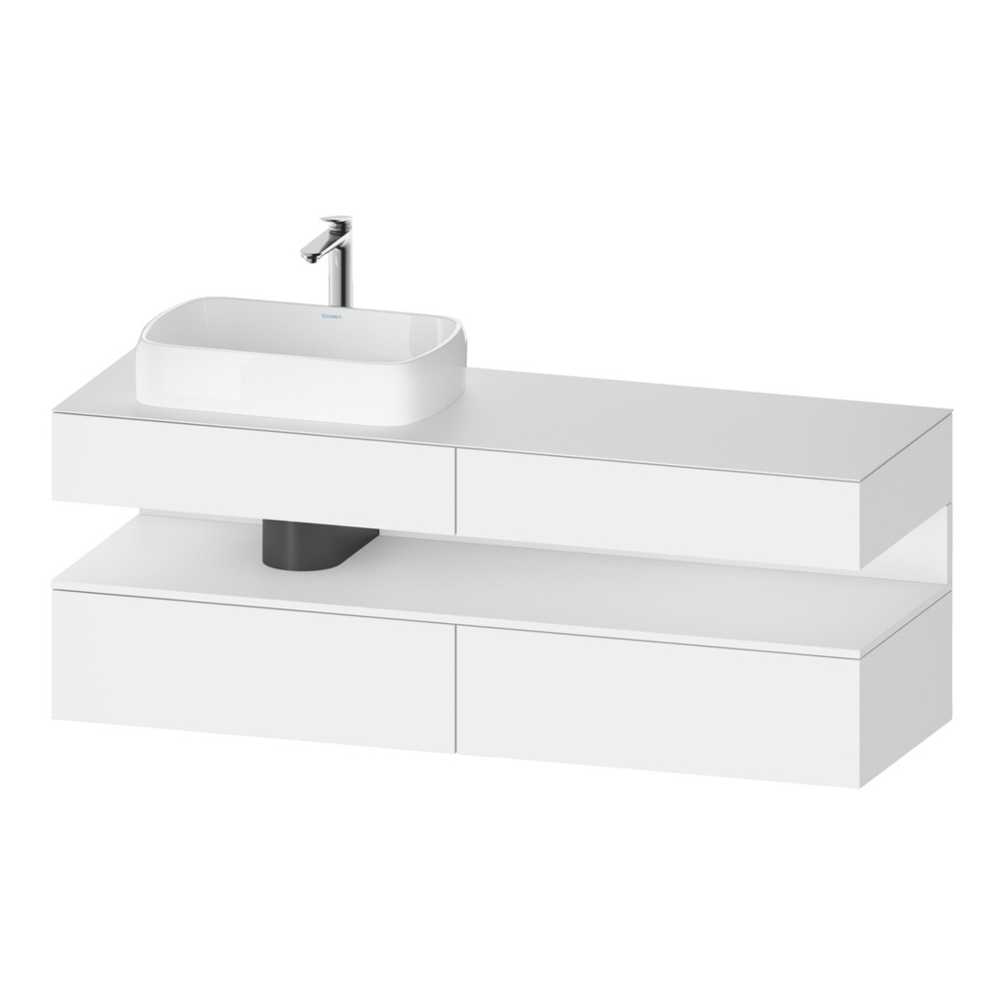 Duravit Waschtischunterschrank Qatego 160x55x60cm, w m, Pl, Beck. li, Nischenb