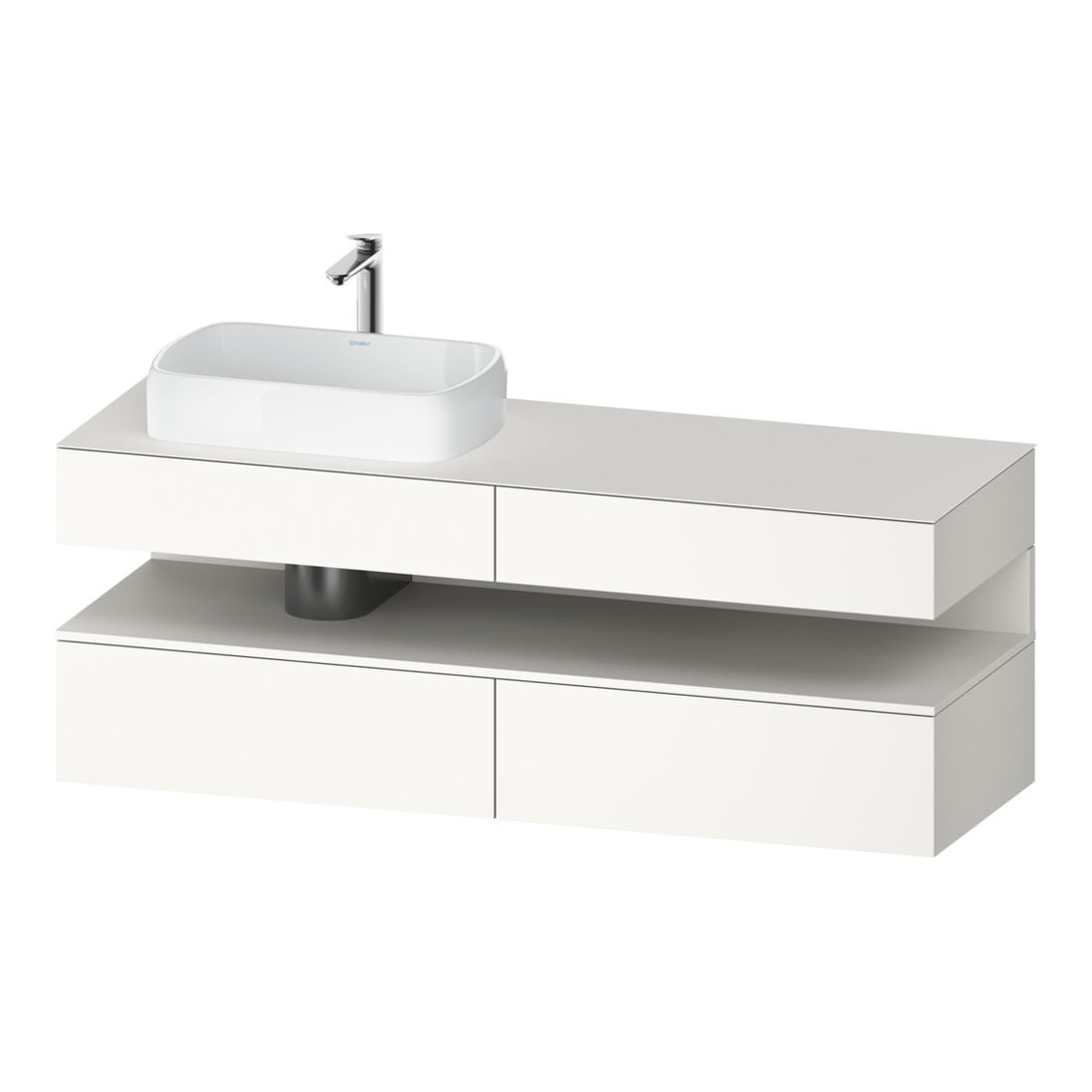 Duravit Waschtischunterschrank Qatego 160x55x60cm, w m, Pl, Beck. li, Nischenb
