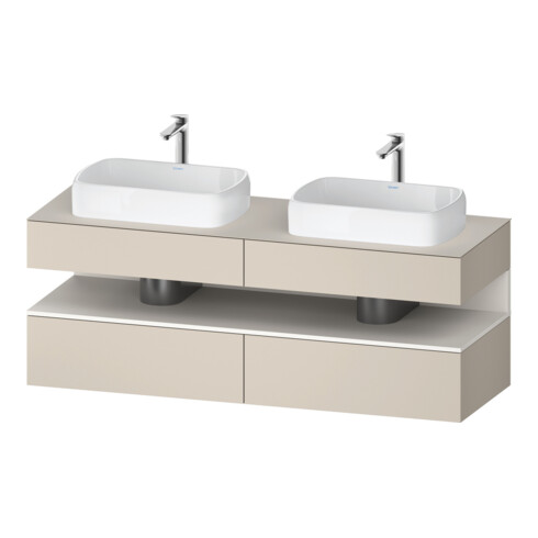 Duravit Waschtischunterschrank Qatego 160x55x60cm, w m/ta m, Pl, Beck. beids.