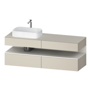 Duravit Waschtischunterschrank Qatego 160x55x60cm, w m/ta m, Pl, Beck. li
