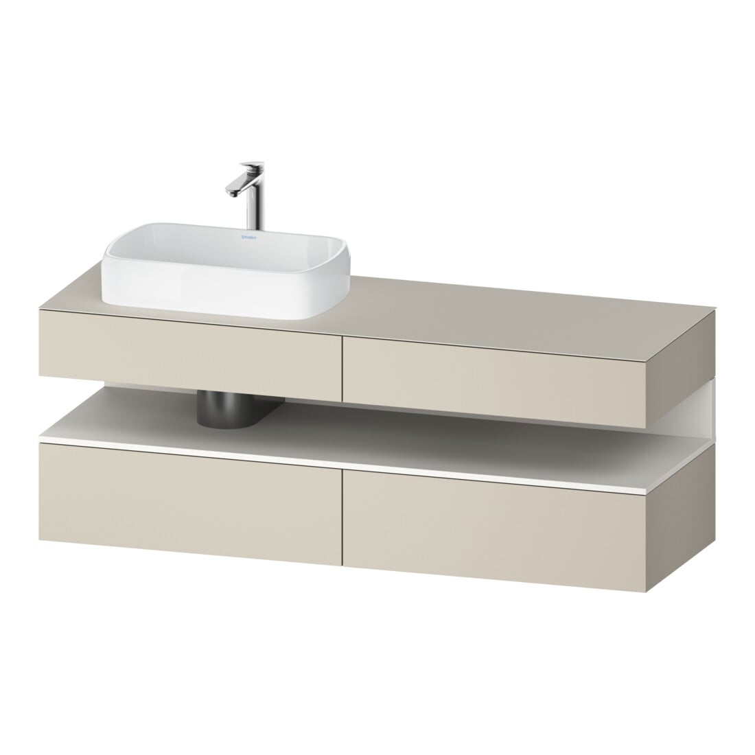 Duravit Waschtischunterschrank Qatego 160x55x60cm, w m/ta m, Pl, Beck. li