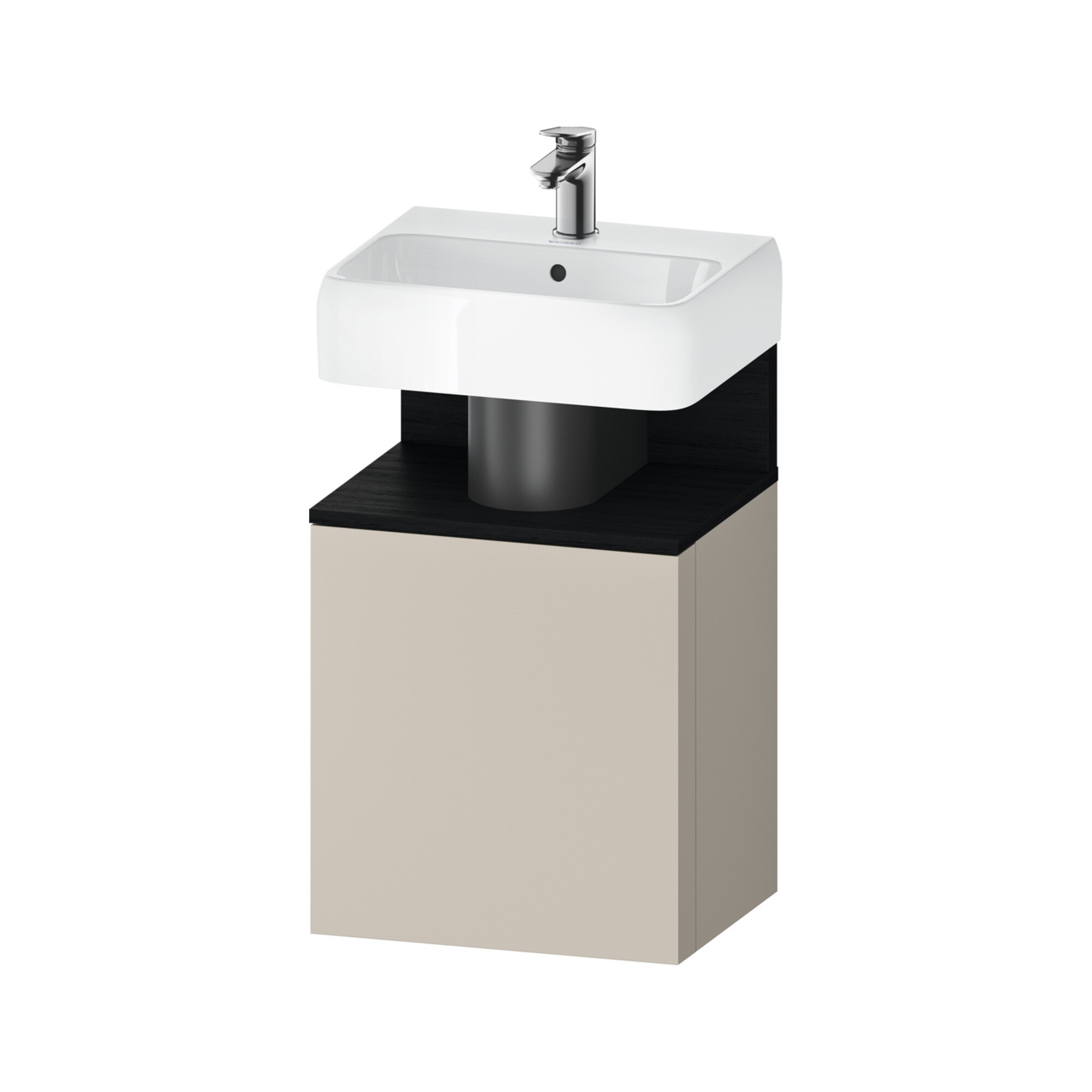 Duravit Waschtischunterschrank Qatego 44x35x64,5cm, 1 T, T l, Ei schw/taupe ma