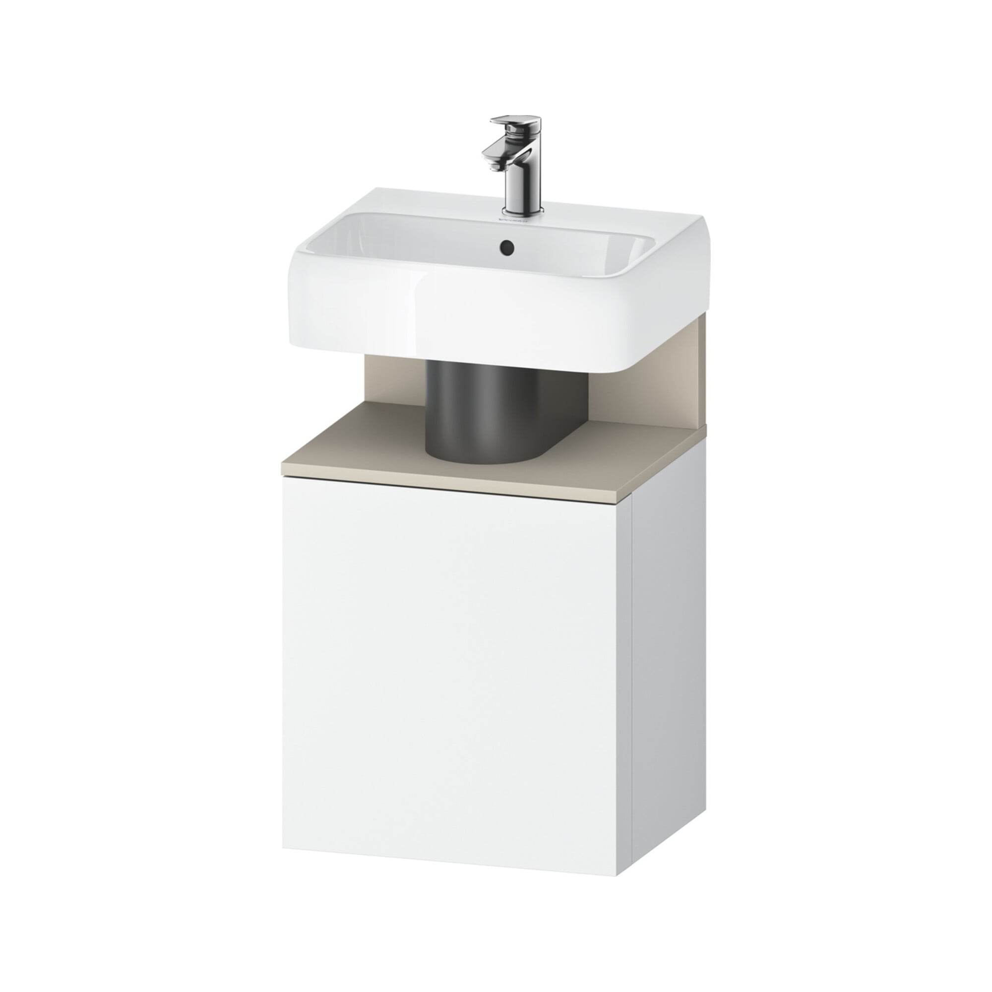 Duravit Waschtischunterschrank Qatego 44x35x64,5cm, 1 T, T l, Tau matt/weiß ma