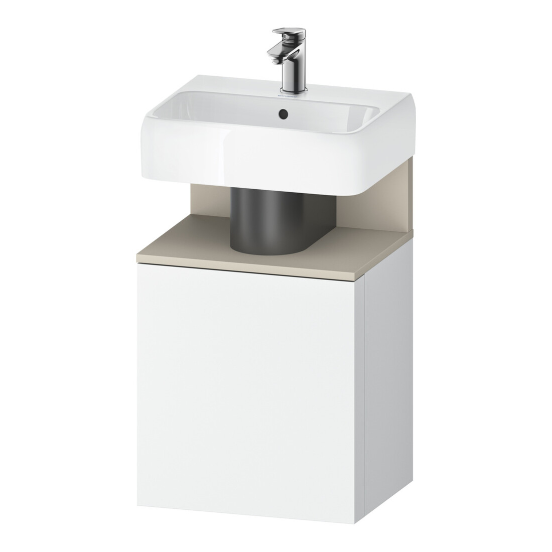 Duravit Waschtischunterschrank Qatego 44x35x64,5cm, 1 T, T l, Tau matt/weiß ma