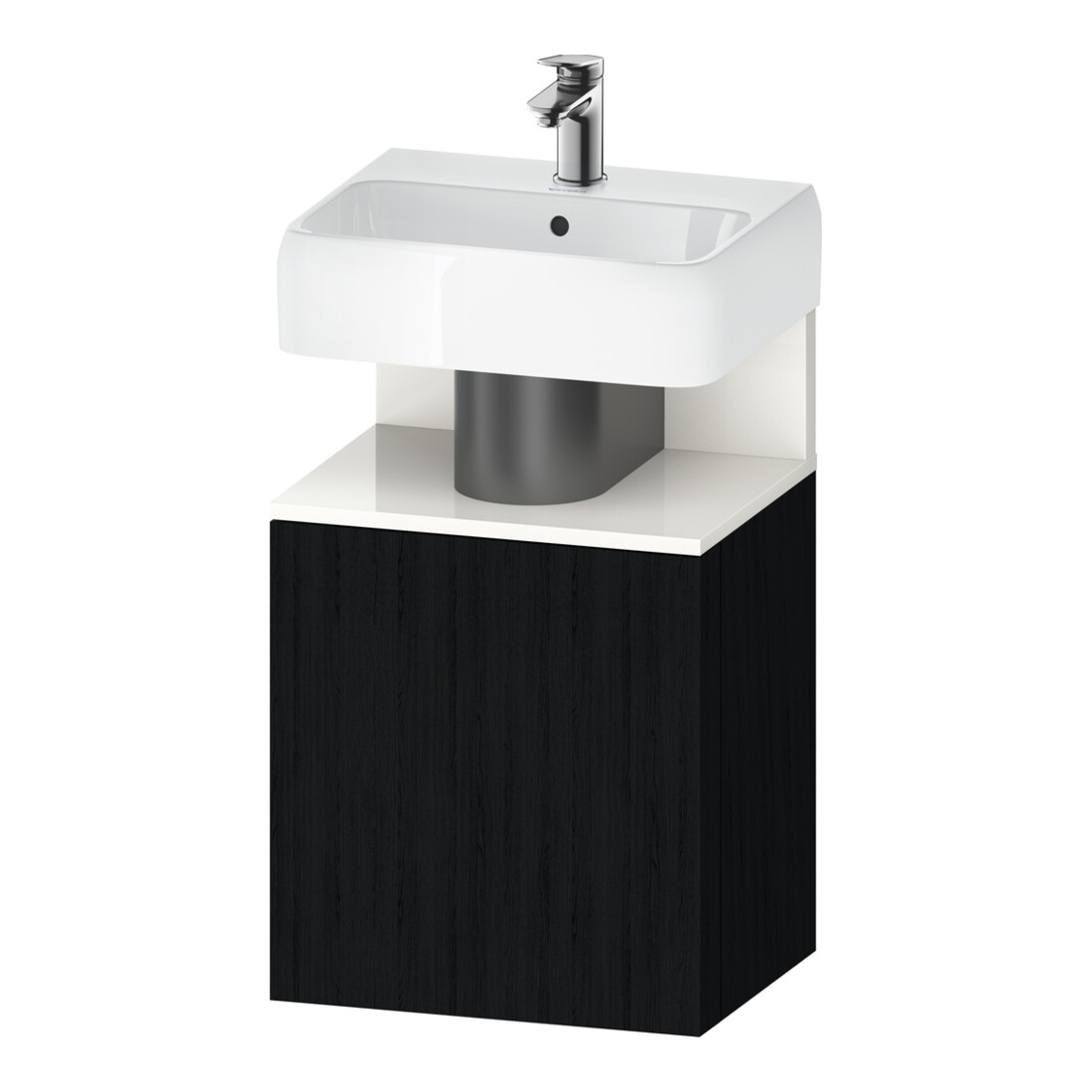 Duravit Waschtischunterschrank Qatego 44x35x64,5cm, 1 T, T l, we hgl./Eiche sw