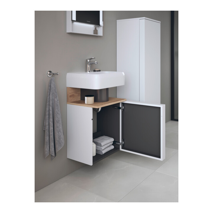 Duravit Waschtischunterschrank Qatego 44x35x64,5cm, 1 T, T. li, Ei Marmor/w ma