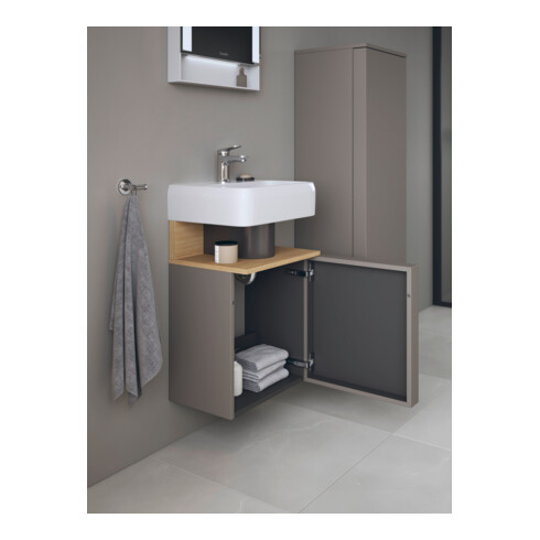 Duravit Waschtischunterschrank Qatego 44x35x64,5cm, 1 T., T. li, Ei nat/b matt