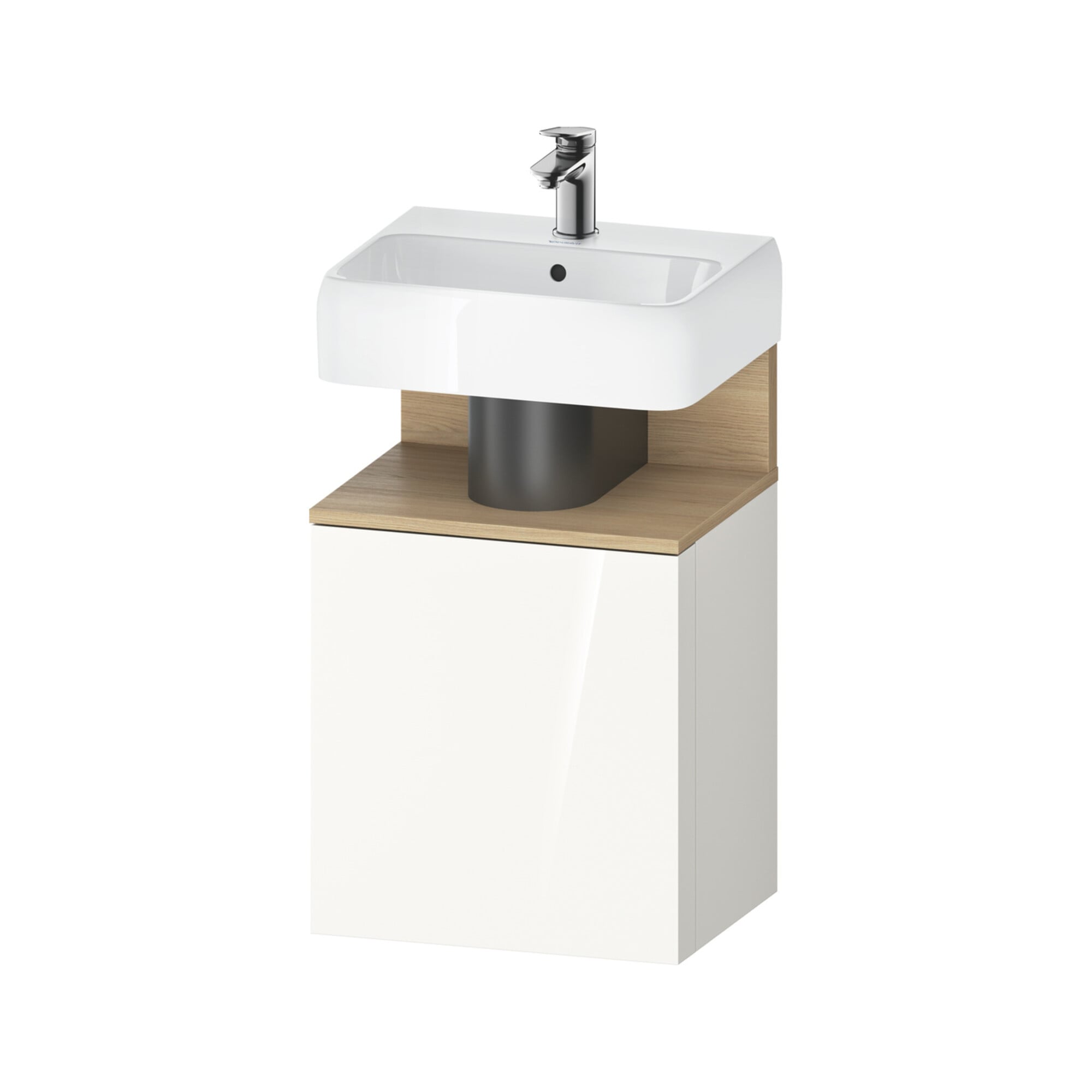 Duravit Waschtischunterschrank Qatego 44x35x64,5cm, 1 T, T li, Ei nat/weiß hgl