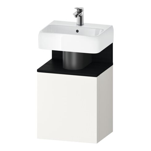 Duravit Waschtischunterschrank Qatego 44x35x64,5cm, 1 T., T. li, Ei sw/we matt
