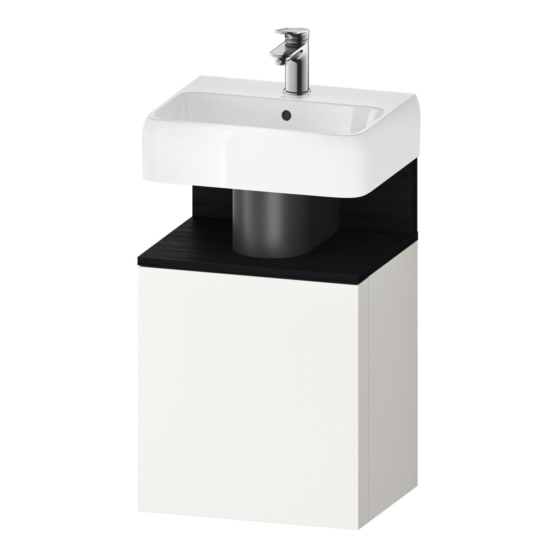 Duravit Waschtischunterschrank Qatego 44x35x64,5cm, 1 T., T. li, Ei sw/we matt