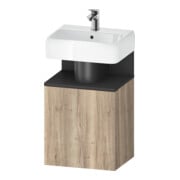 Duravit Waschtischunterschrank Qatego 44x35x64,5cm, 1 T, T r, gra m/Eich marm.