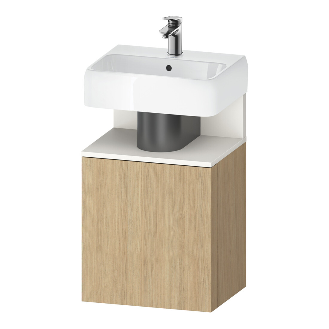 Duravit Waschtischunterschrank Qatego 44x35x64,5cm, 1 T, T r, w matt/Eiche Nat