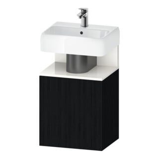 Duravit Waschtischunterschrank Qatego 44x35x64,5cm, 1 T, T r, we hgl./Eiche sw
