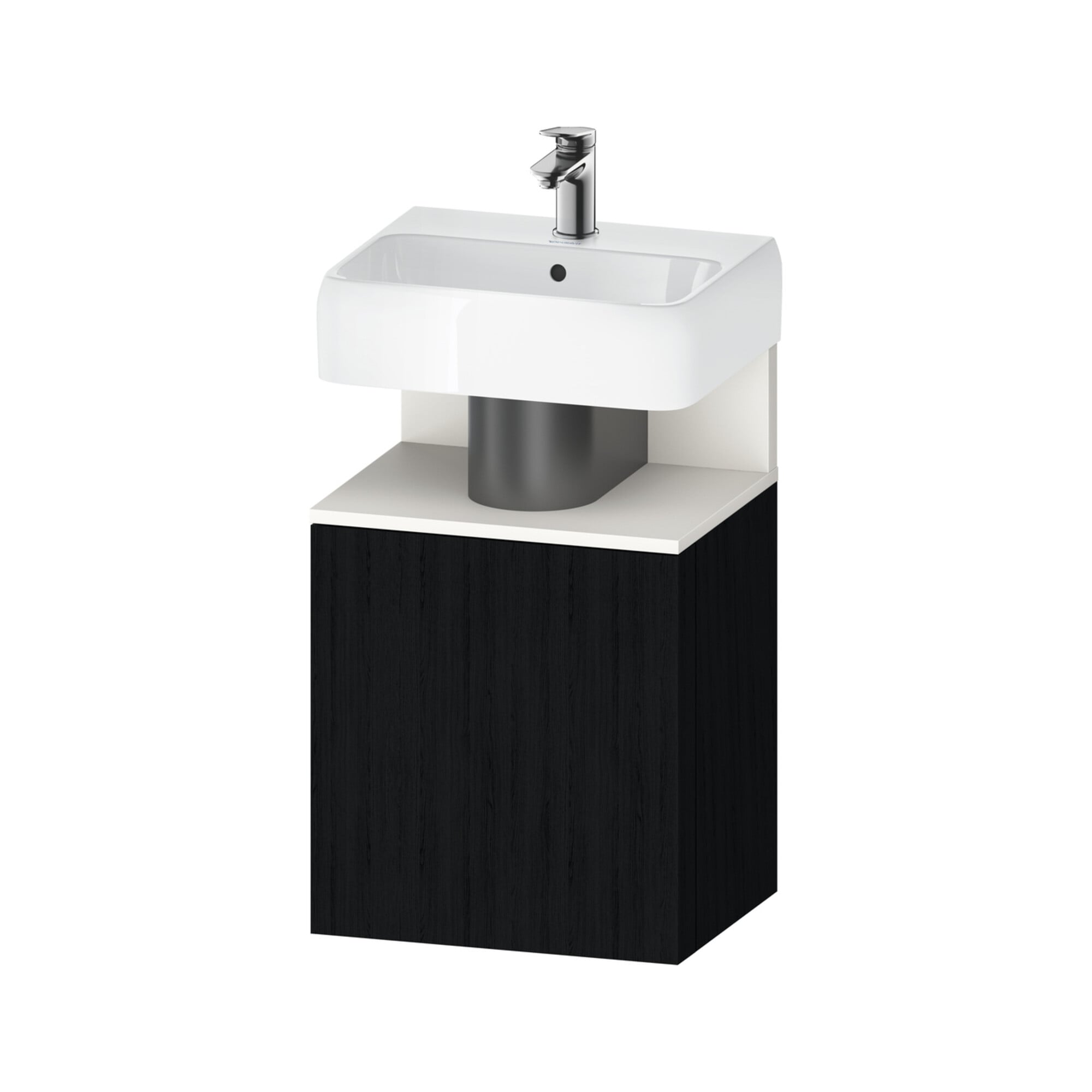 Duravit Waschtischunterschrank Qatego 44x35x64,5cm, 1 T, T r, we matt/Eiche sw