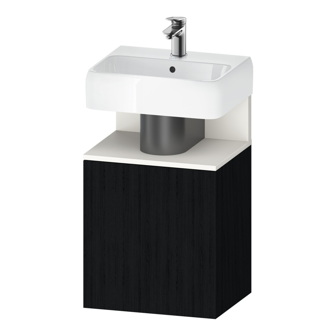 Duravit Waschtischunterschrank Qatego 44x35x64,5cm, 1 T, T r, we matt/Eiche sw