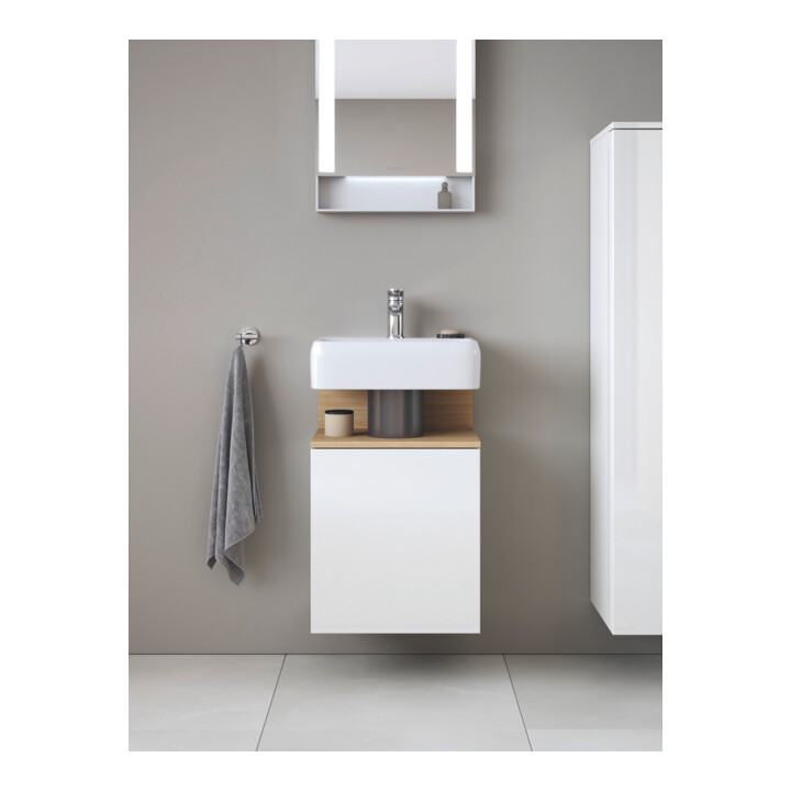 Duravit Waschtischunterschrank Qatego 44x35x64,5cm, 1 T, T re, Ei nat/weiß hgl