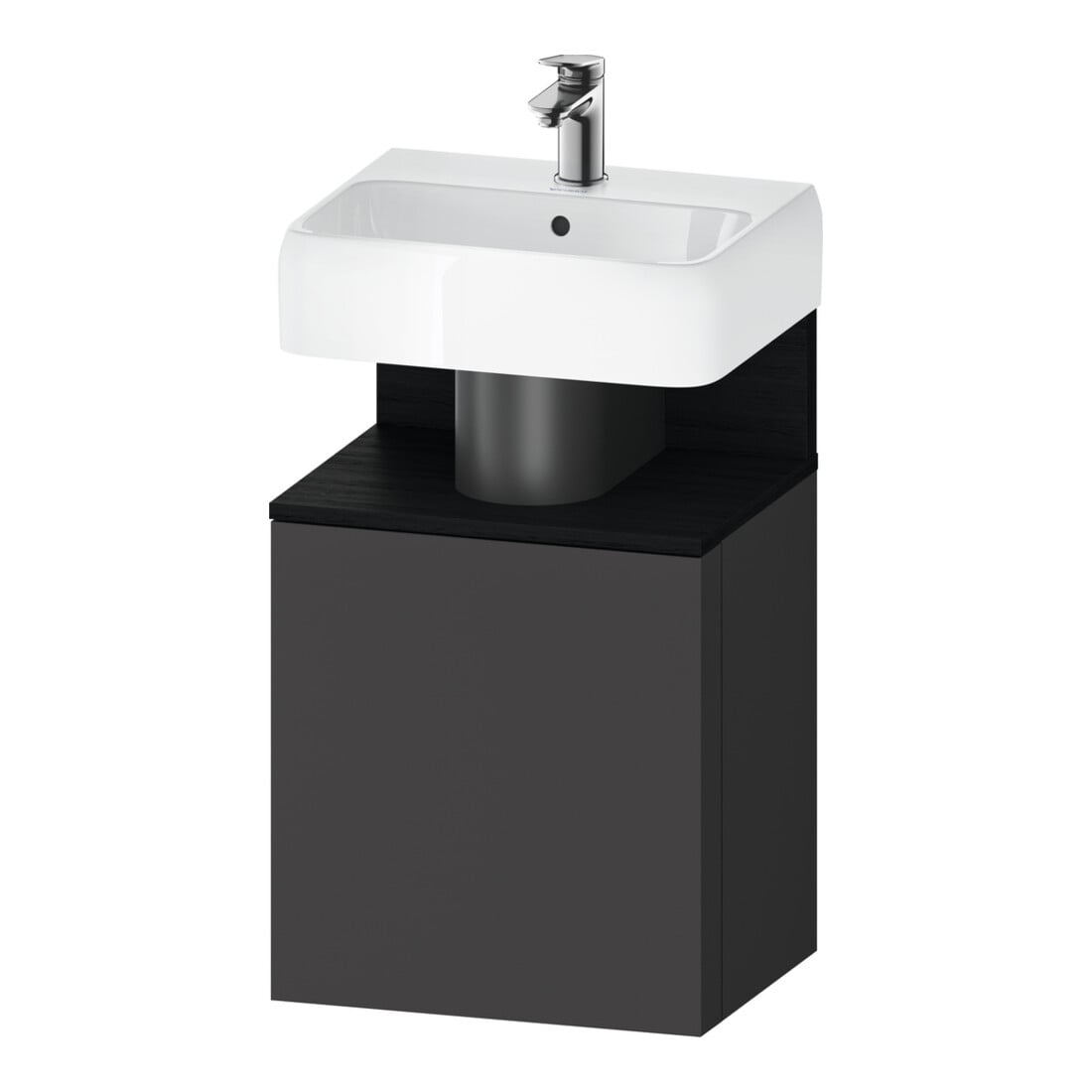 Duravit Waschtischunterschrank Qatego 44x35x64,5cm, 1 T, T re, Ei schw/grap ma