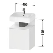 Duravit Waschtischunterschrank Qatego 49x42x64,5cm, 1 T, T l, gra m/E marm.-3