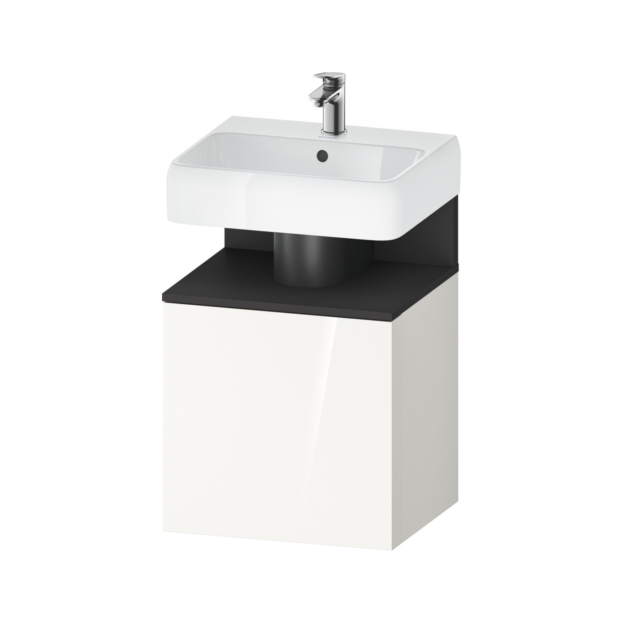Duravit Waschtischunterschrank Qatego 49x42x64,5cm, 1 T, T l, gra matt/we hgl