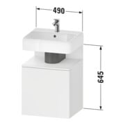 Duravit Waschtischunterschrank Qatego 49x42x64,5cm, 1 T, T l, graph m/Eich Nat-3