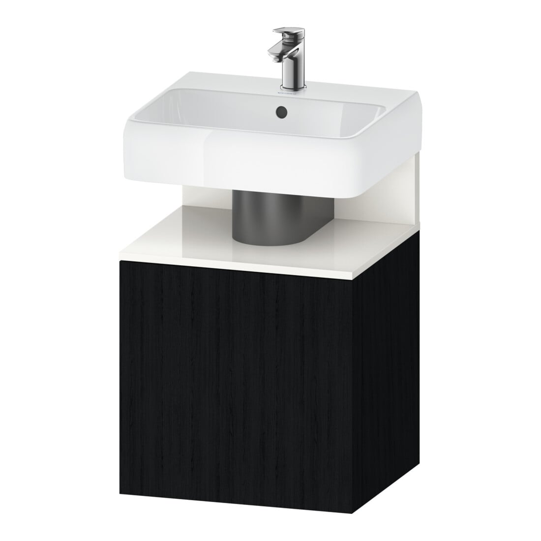 Duravit Waschtischunterschrank Qatego 49x42x64,5cm, 1 T, T l, we hgl./Eiche sw