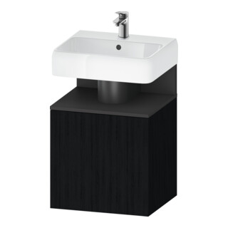Duravit Waschtischunterschrank Qatego 49x42x64,5cm, 1 T, T li, graph m/Eich sw