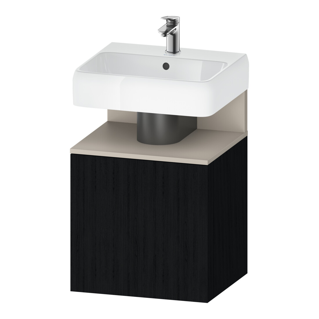 Duravit Waschtischunterschrank Qatego 49x42x64,5cm, 1 T., T. li, Tau m/Eich sw