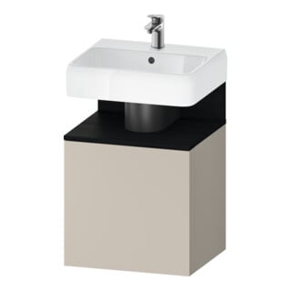 Duravit Waschtischunterschrank Qatego 49x42x64,5cm, 1 T, T r, Ei schw/taupe ma