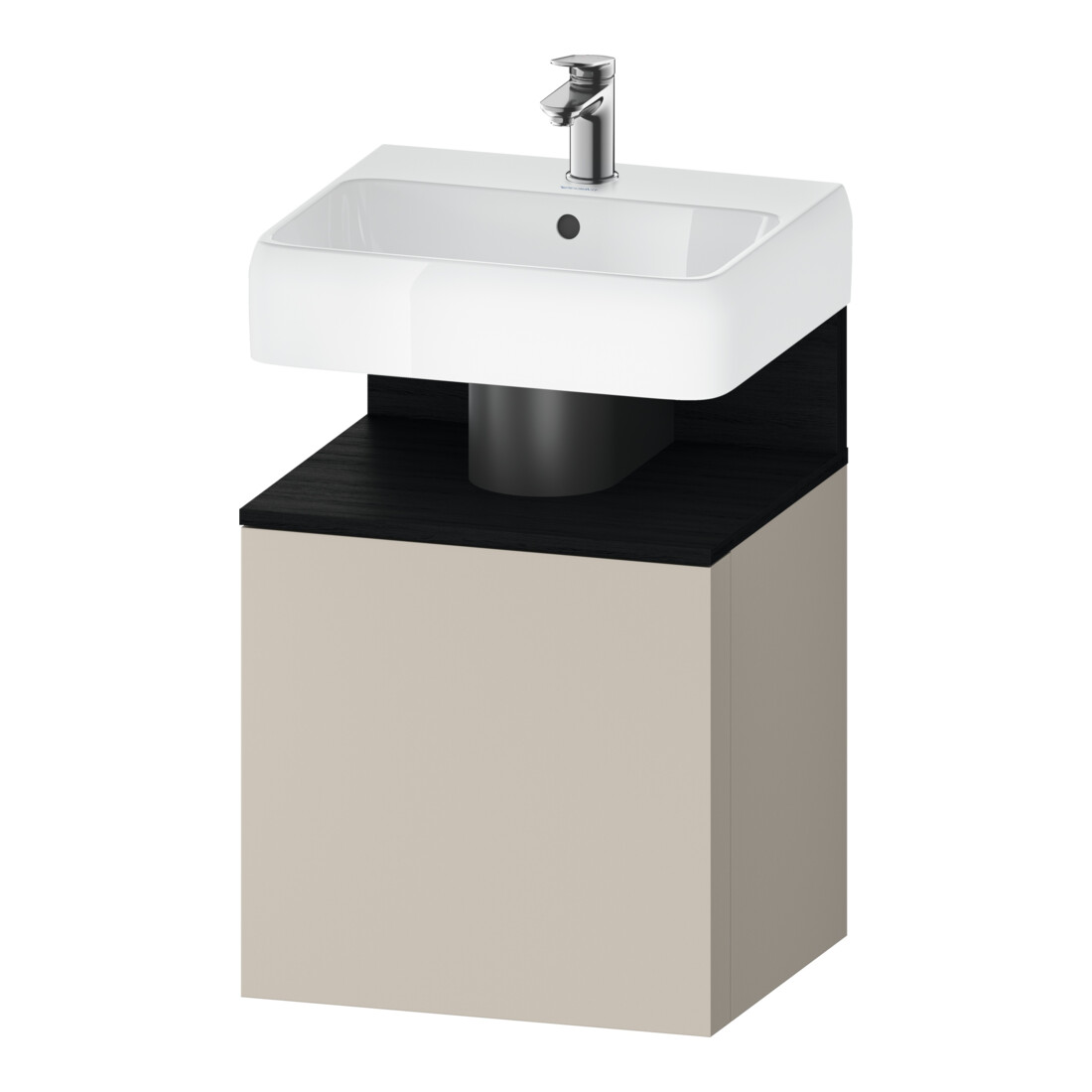 Duravit Waschtischunterschrank Qatego 49x42x64,5cm, 1 T, T r, Ei schw/taupe ma