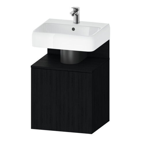 Duravit Waschtischunterschrank Qatego 49x42x64,5cm, 1 T., T. re, Eiche schwarz