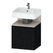 Duravit Waschtischunterschrank Qatego 49x42x64,5cm, 1 T., T. re, Tau m/Eich sw