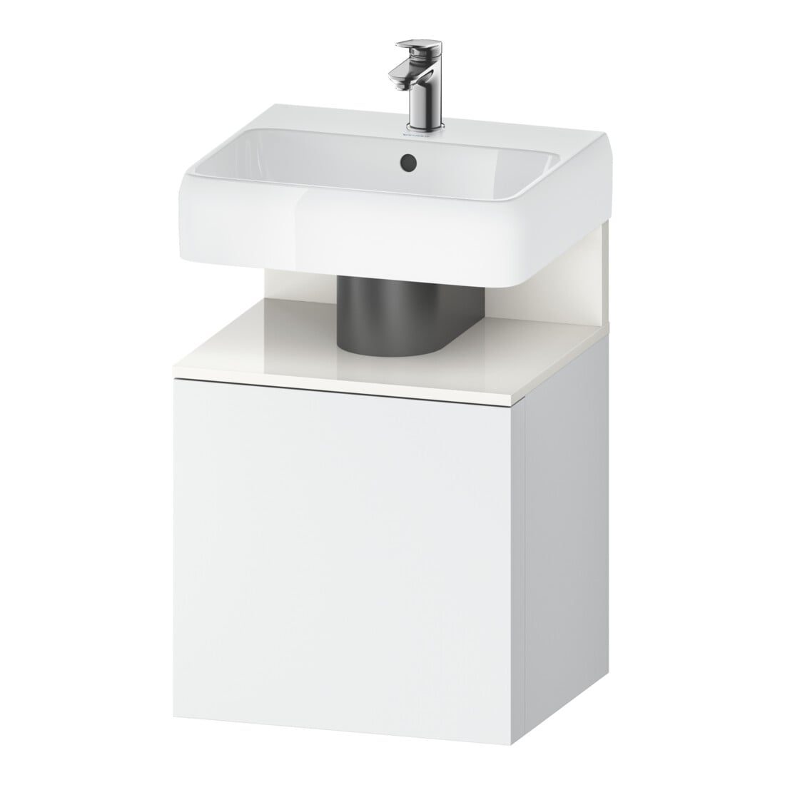 Duravit Waschtischunterschrank Qatego 49x42x64,5cm, 1 T., T. re, we hgl/we ma