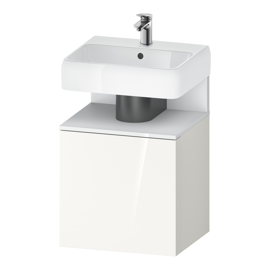 Duravit Waschtischunterschrank Qatego 49x42x64,5cm, 1 T, T. re, we matt/we hgl