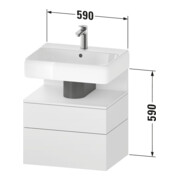 Duravit Waschtischunterschrank Qatego 59x47x59cm, ba m/E ma, 1 Kast, m B-3