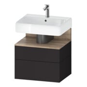 Duravit Waschtischunterschrank Qatego 59x47x59cm, E Ma/Gra m, 1 Kast, 1 Ausz.