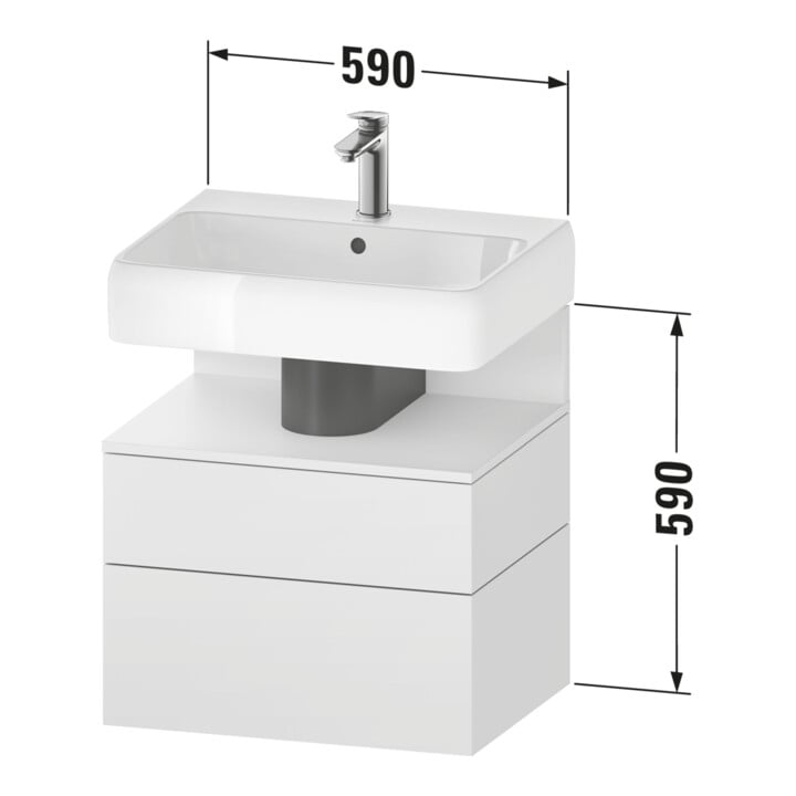 Duravit Waschtischunterschrank Qatego 59x47x59cm, E na/gra m, 1 Kast, m B
