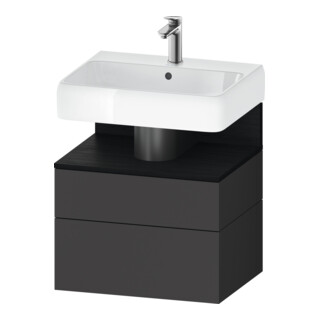 Duravit Waschtischunterschrank Qatego 59x47x59cm, E sw/gra m, 1 Kast, 1 Ausz.