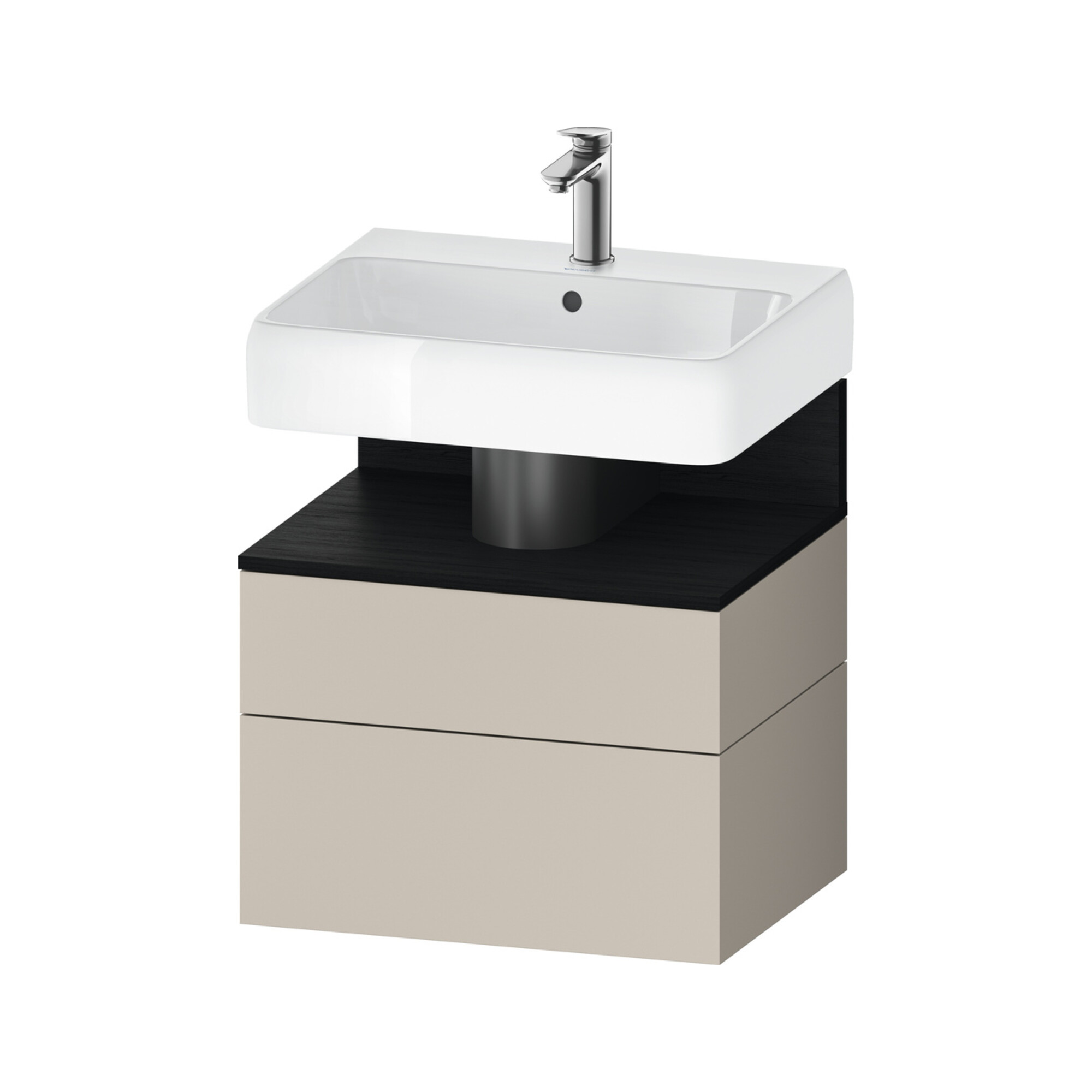 Duravit Waschtischunterschrank Qatego 59x47x59cm, E sw/tau m, 1 Kast, 1 Ausz.